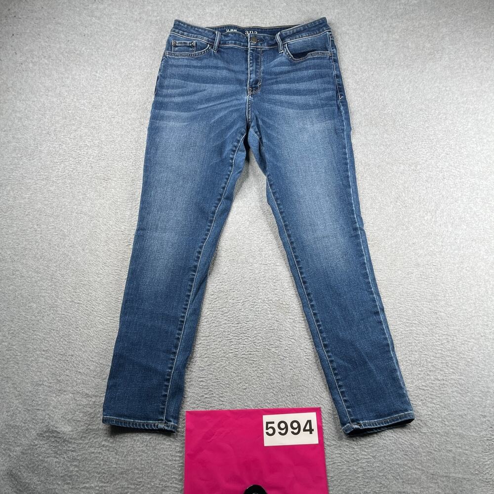 ANA A New Approach Denim Jeans Womens Size 14 Mid Rise Jeggings Blue *SEE